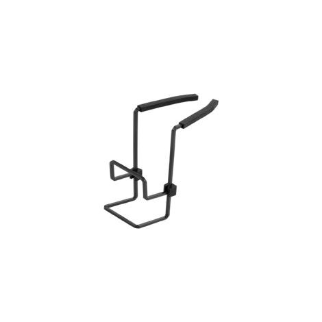 Soporte para esponjas de fregadero, organizador de esponjas para encimera de cocina, silicona + hierro, negro, 15,5 x 156 cm - Crezuo