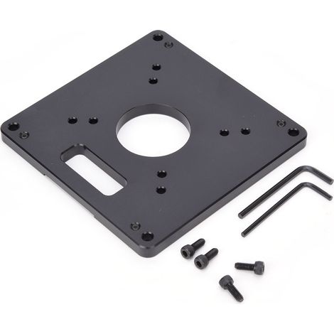 Plaque d'insertion en alliage d'aluminium 120x120mm, panneau pivotant pour défonceuse bois, outillage professionnel industriel, accessoire de fraisage durable (1/5)