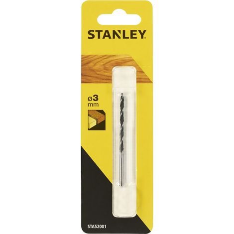 Mèche en acier avec pointe de centrage ø 3,0 mm. STANLEY STA52001-QZ