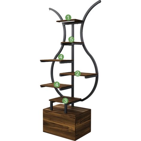 Soporte para plantas, diseño de rama de árbol, luces de cultivo integradas, tipo B (1/2)