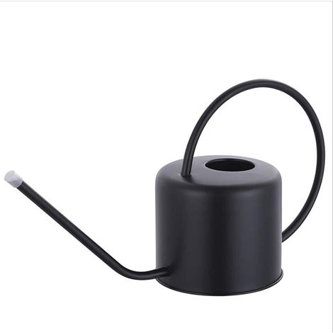 Arrosoir - Acier Inoxydable - Bec Long - 1,27 L - Pour Plantes D'intérieur Extérieur Bonsaï Succulentes - Noir (1/2)