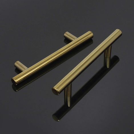 Poignees Meuble Acier Inox T 192mm Dores (1/4)