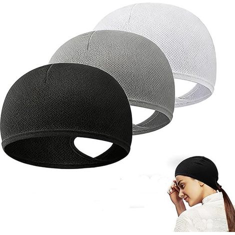 Conjunto unisex de tres piezas con capucha transpirable  Transpirable y ligero, se puede usar debajo del casco, ideal para ciclismo y running. (1/5)