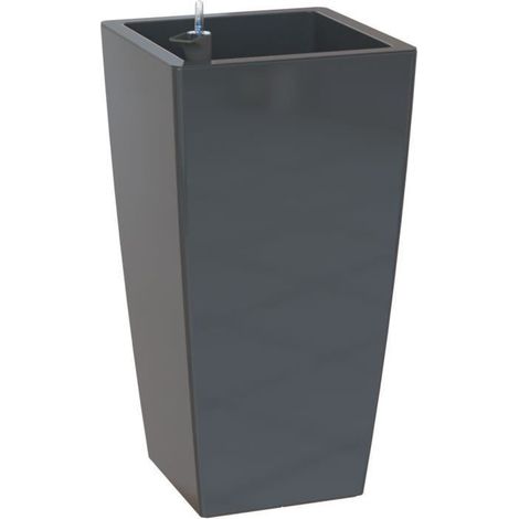 Pot à fleurs auto-arrosant ARTEVASI Pisa carré anthracite 45 L (1/2)