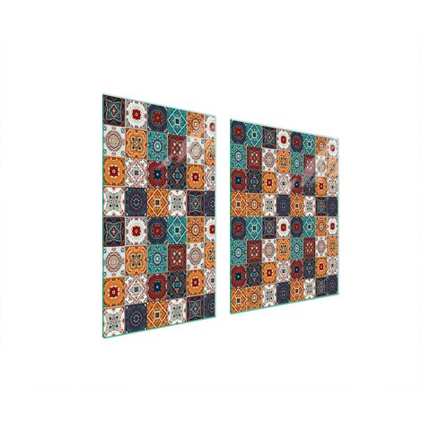 Assiette en verre et planche à découper mosaïque 100x52 (1/5)