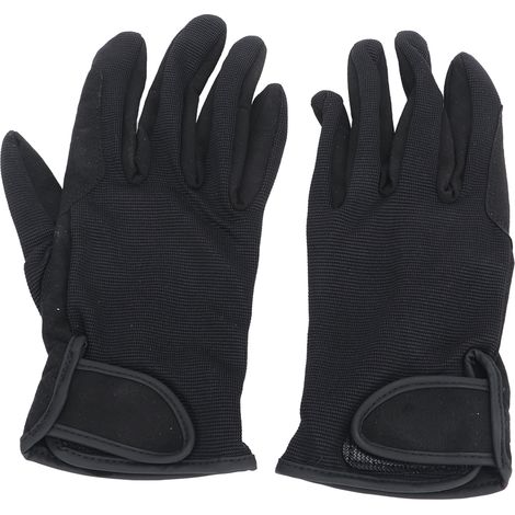 Paire de gants d'équitation noirs, antidérapants, écran tactile, pour hommes et femmes, taille L/XL, équitation équestre (1/5)