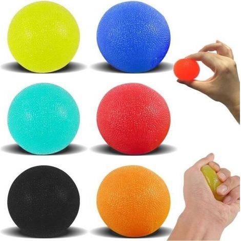 Silikon-Handrehabilitationsball mit Griff, Anti-Stressball, Gymnastikball, Silikon-Handkraftball mit Widerstand (1/4)