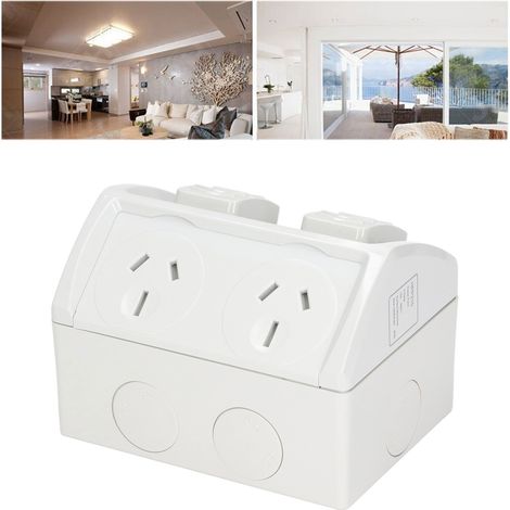 Prise industrielle extérieure étanche 220 V 15 A avec interrupteur à bascule australien (1/5)
