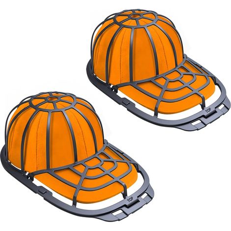 Lot de 2, Noir Rondelles de Casquette de Baseball pour Nettoyage dans Le Lave-Vaisselle et la Machine à Laver, Support de Protection pour Casquette de Baseball pour Adulte et Enfant