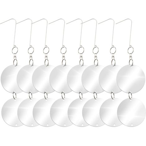 Repulsif Oiseaux Réfléchissant en Couleurs, Répulsif À Oiseaux Rond en Miroir 8 Pièces pour Balcon, Jardin, Verger, Répulsif À Oiseaux pour la Maison (1/5)