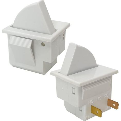 2PCS Interrupteur de lumière de porte de réfrigérateur compatible pour GE Whirlpool,Maytag, Admiral,Amana,Kenmore,KitchenAid,Magic Chef Congélateur Interrupteur instantané 2Pin NC AC 250V 2A-2.5A