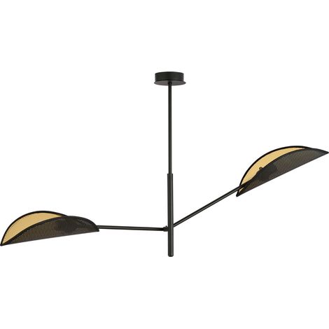 Plafonnier Emibig VENE métal noir/or 2xE14 102cm IP20 (1/5)