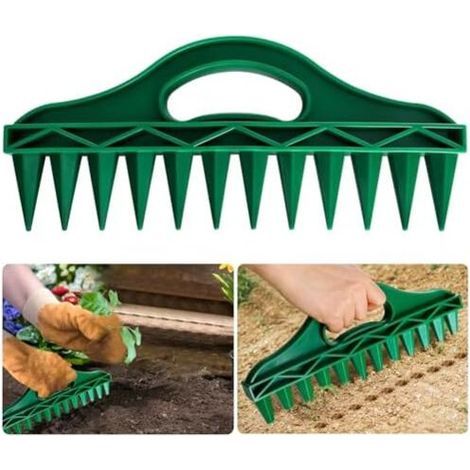 Distributore di semi a 12 fori da 30x13 cm, per scavare il terreno, per seminare manualmente, per allentare il terreno, per piantare