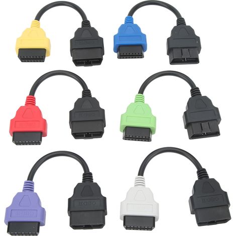 Lot de 6 câbles adaptateurs OBD2 pour scanner diagnostic professionnel Fiat (1/5)