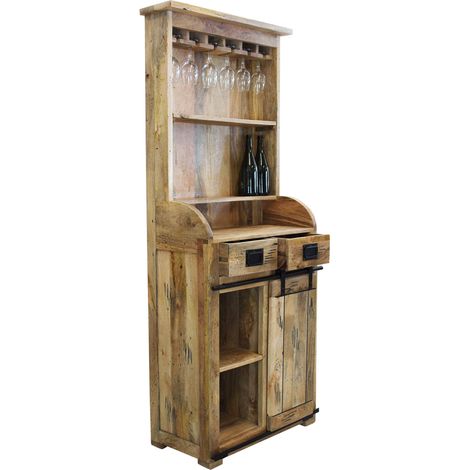 BEILY - credenza a giorno in legno di mango (1/4)