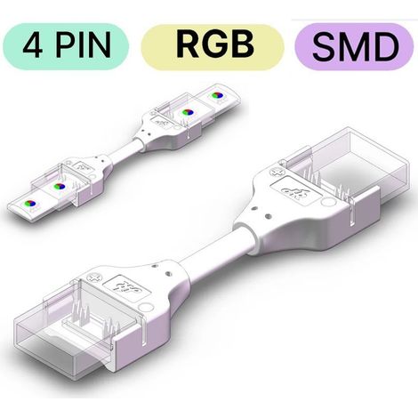 Connettore Impermeabile per LED RGB SMD a 4 Pin da Striscia a Striscia 12mm