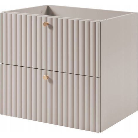 Meuble sous vasque suspendu BELLO cachemire 60 cm (1/5)