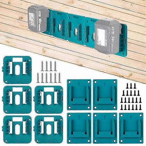 Lot de 10 Range-piles pour Batteries 14,4V 18V Li-Ion, Support de Rangement pour Outils Électriques, Fixation Murale, Organisateur d'Atelier (1/5)