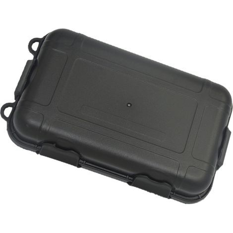 Scellé Antichocs étanche en Plastique Petites Boîtes W / éponges Outdoor Gear Produit 17 x 11 x 5 cm, Noir- (1/4)