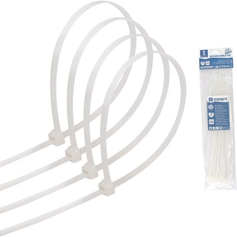 Fascette stringicavo 3,6x250mm bianche Confezione 40pz Aigostar (1/2)