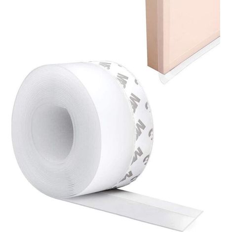Türdichtung, Türdichtungsband für den unteren Bereich, 5 m selbstklebendes Dichtungsband für Dusche, Garage, Fenster, mausdicht, kälteisolierend, zugluftdicht (45 mm)