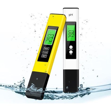 Testeur PH Piscine, Testeur de qualité de l'eau PH/TDS/EC/Température Electronique pour Piscine Aquarium Plantation Eau Potable, (1/4)