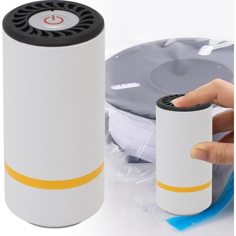11 × 5,3 cm tragbare, wiederaufladbare USB-Vakuumpumpe, kompakter elektrischer Extraktor für Lebensmittel-Vakuumbeutel und Aufbewahrungsbeutel (1/5)
