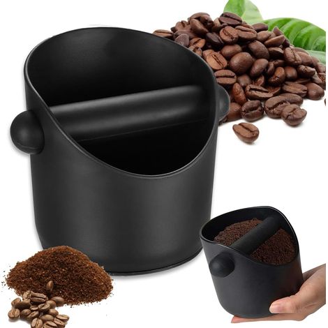 Coffee grounds box, coffee grounds tray, coffee box, coffee pot, practical and efficient coffee table bin, coffee knock box, barista accessory ground coffee box (1/5)