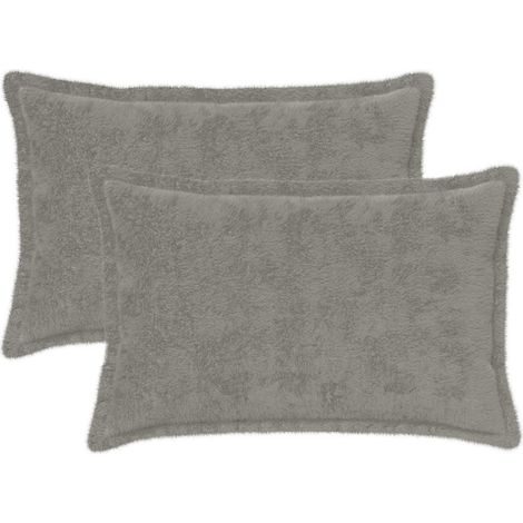 vidaXL Funda de almohada 2 uds. HOUTEN Gris Claro 30 x 50 cm (1/2)