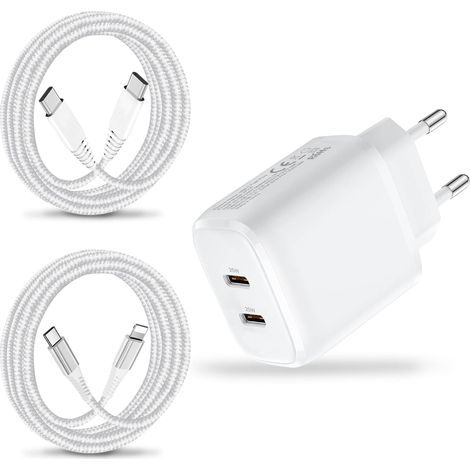 25W Chargeur Rapide pour iPad Pro 12.9 11 10.2/Air Mini,15 16 Air 2 3 4 5,2020 2021 2022 Mini 2 3/4/5/6,14 13 12 Pro Max,USB C Prise Secteur Adaptateur et Câble (1/5)