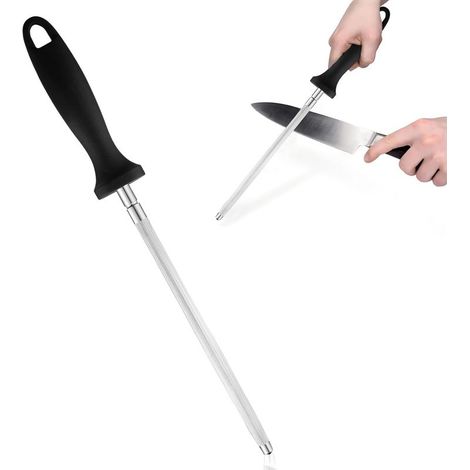 Aiguiseur de couteaux en acier 1 pièce (un seul aiguiseur inclus, aucun autre produit inclus) Aiguiseur de couteaux professionnel pour affûter les couteaux en acier au carbone avec trou de suspension (1/5)