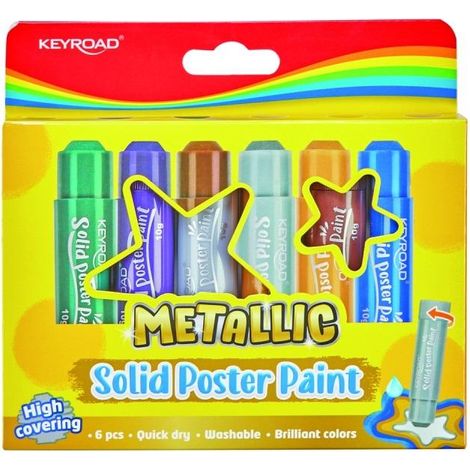Plakatfarben in Metallstiften, 10 g, 6 Farben