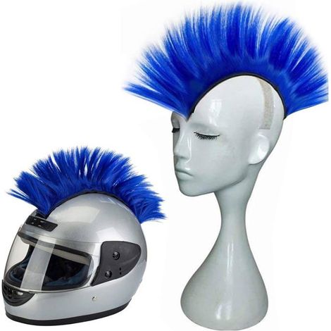 Perruques de casque, autocollantes pour casque de moto, perruque synthétique, perruque de cosplay, accessoires pour moto (1/5)