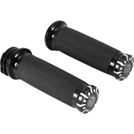 1-Zoll-Motorradlenkergriffe für Softail Cruiser Chopper, Schwarz, US-Version (1/5)