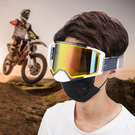 Lunettes de motocross anti-poussière, anti-buée et UV pour la protection de la moto. (1/5)