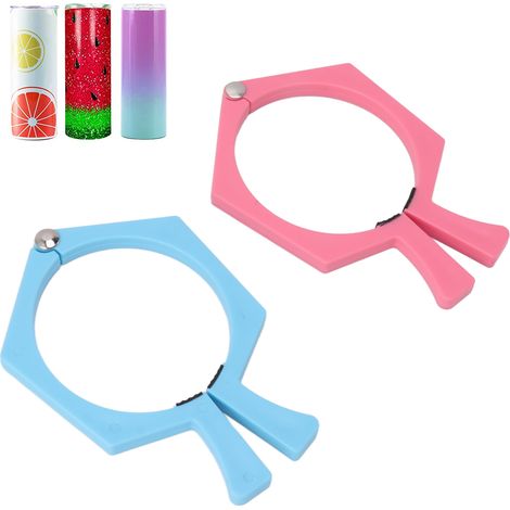 Sublimationsbecherclip, gerader und dünner zylindrischer Clip für 20-oz-Sublimationsrohlinge, perfektes Griffwerkzeug (rosa + blaues Set) (1/5)