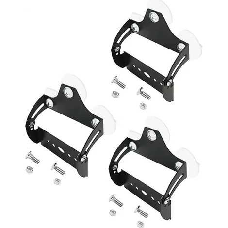 Set di 3 supporti per parabrezza con ventose trasparenti per auto, camion, barra luminosa stroboscopica a LED, lampeggiante di emergenza