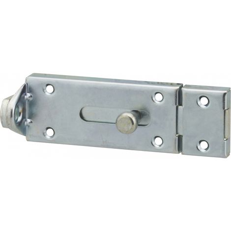 THIRARD - Verrou porte cadenas, longueur 150mm, pêne plat coulissant, gâche en acier cambré, acier zingué - THIRARD