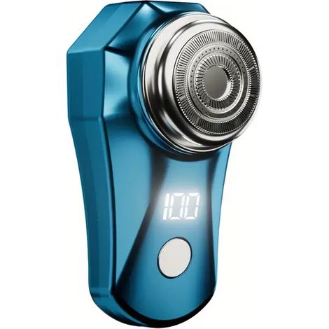 Rasoir electrique pour tete homme mini avec LED epilateur etanche tondeuse barbe corps rechargeable pour soins complets (1/5)