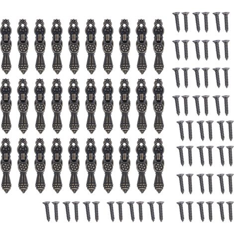 30 Poignées Style Européen Mini pour Tiroirs et Armoires, Poignées à Glissière en Bois pour Boîtes et Portes (1/5)