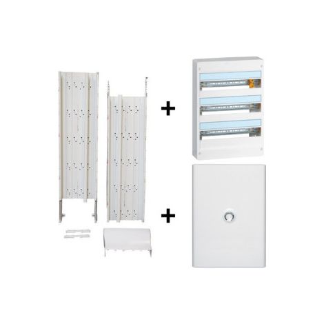 Legrand - Drivia - Kit GTL 18M + Tableau 3 Rangu00e9es de 18 Modules + Porte blanche - Ru00e9f. : 030067+401223+401233 (1/5)