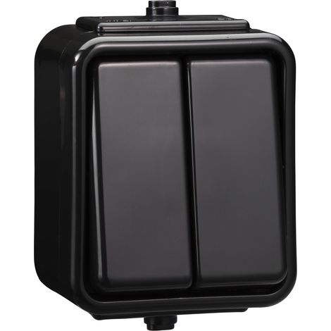 Interruptor de araña de superficie, IP44, cedro negro
