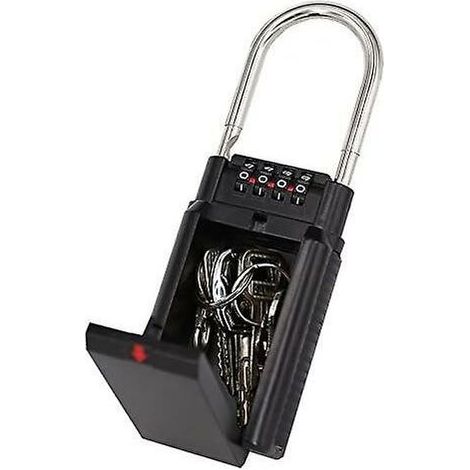 Coffre à clés Online Store, boîte à clés noire à code, coffre-fort à combinaison pour clés sélectionnées (1/5)