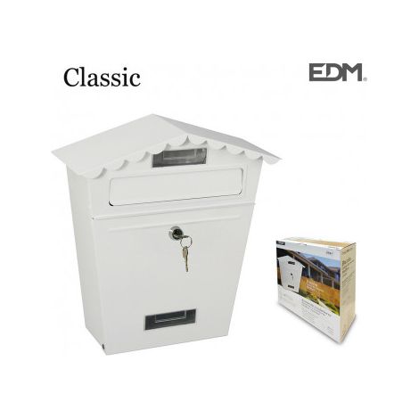 Buzón EDM 85800 Blanco Acero Classic 29,5 x 10,5 x 35,5 cm