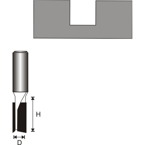 Fresa per scanalature a 2 taglienti T8 D20 H19MM - DED07F024B (1/2)