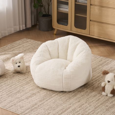 Pouf, morbido pouf in peluche, comodo pouf, adatto per sale giochi, angoli lettura, soggiorni e camerette, per bambini e bambine – piccolo (1/5)