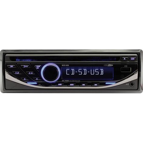 Autoradio Caliber RCD123 - Autoradio CD, MP3, WMA, USB/SD, AUX (jusqu'à 32GB) - Tuner FM - 4x75W