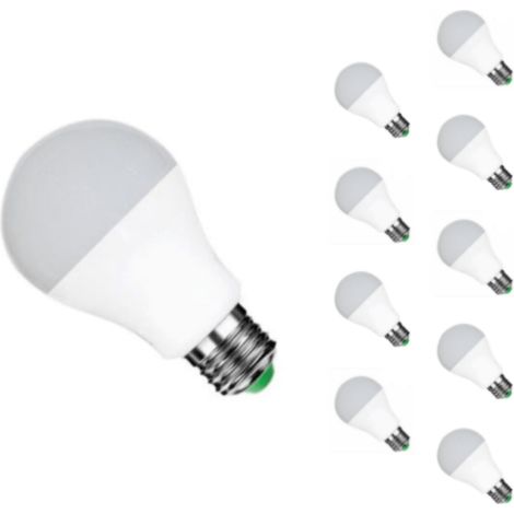 Ampoule LED E27 12W 220V A60 180° - Pack de 10 - Blanc Neutre 4000K - 5500K - SILAMP (1/5)