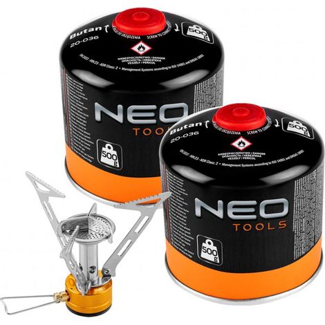 Neo Tools Réchaud à Gaz Portable Argenté 3000 W (1/5)