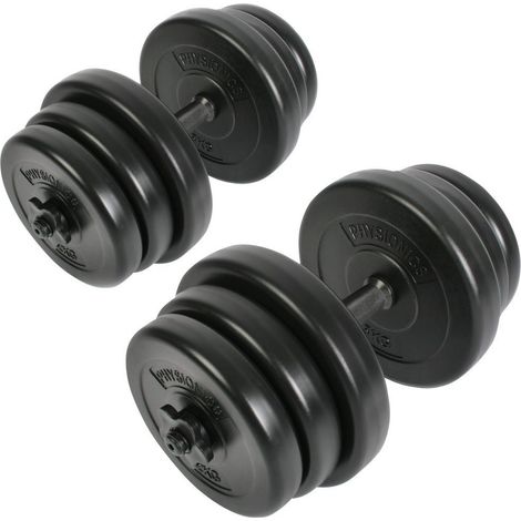 Ensemble D'haltères Modulaires Avec Barre Fitness Gym Haltères Perfect Curl -kg. 25 -